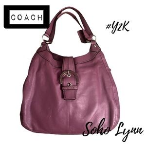 Y2K Coach Soho Lynn Plum Hobo Bag F17092